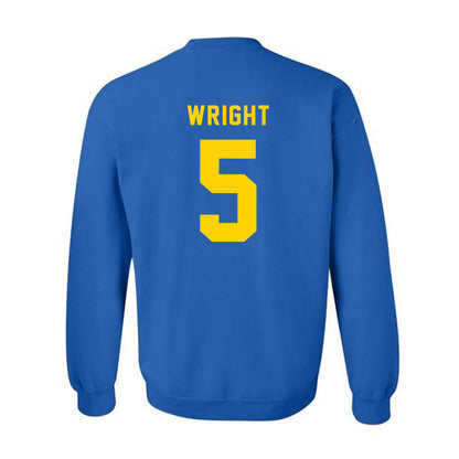 Delaware - NCAA Football : Kion Wright - Bowl Bound Sports Shersey Crewneck Sweatshirt-1
