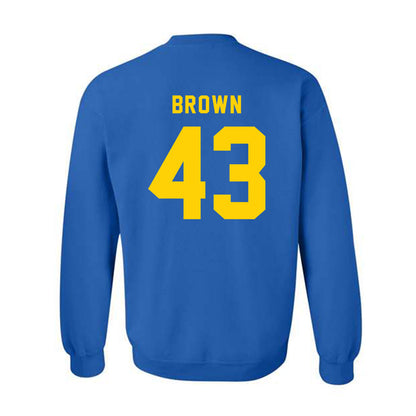 Delaware - NCAA Football : Luke Brown - Bowl Bound Sports Shersey Crewneck Sweatshirt-1
