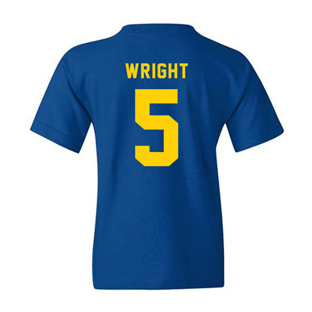 Delaware - NCAA Football : Kion Wright - Bowl Bound Sports Shersey Youth T-Shirt-1