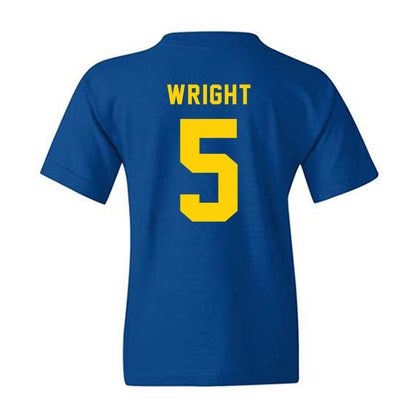 Delaware - NCAA Football : Kion Wright - Bowl Bound Sports Shersey Youth T-Shirt-1
