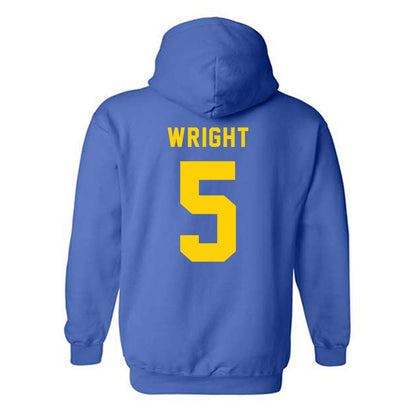 Delaware - NCAA Football : Kion Wright - Bowl Bound Sports Shersey Hooded Sweatshirt-1