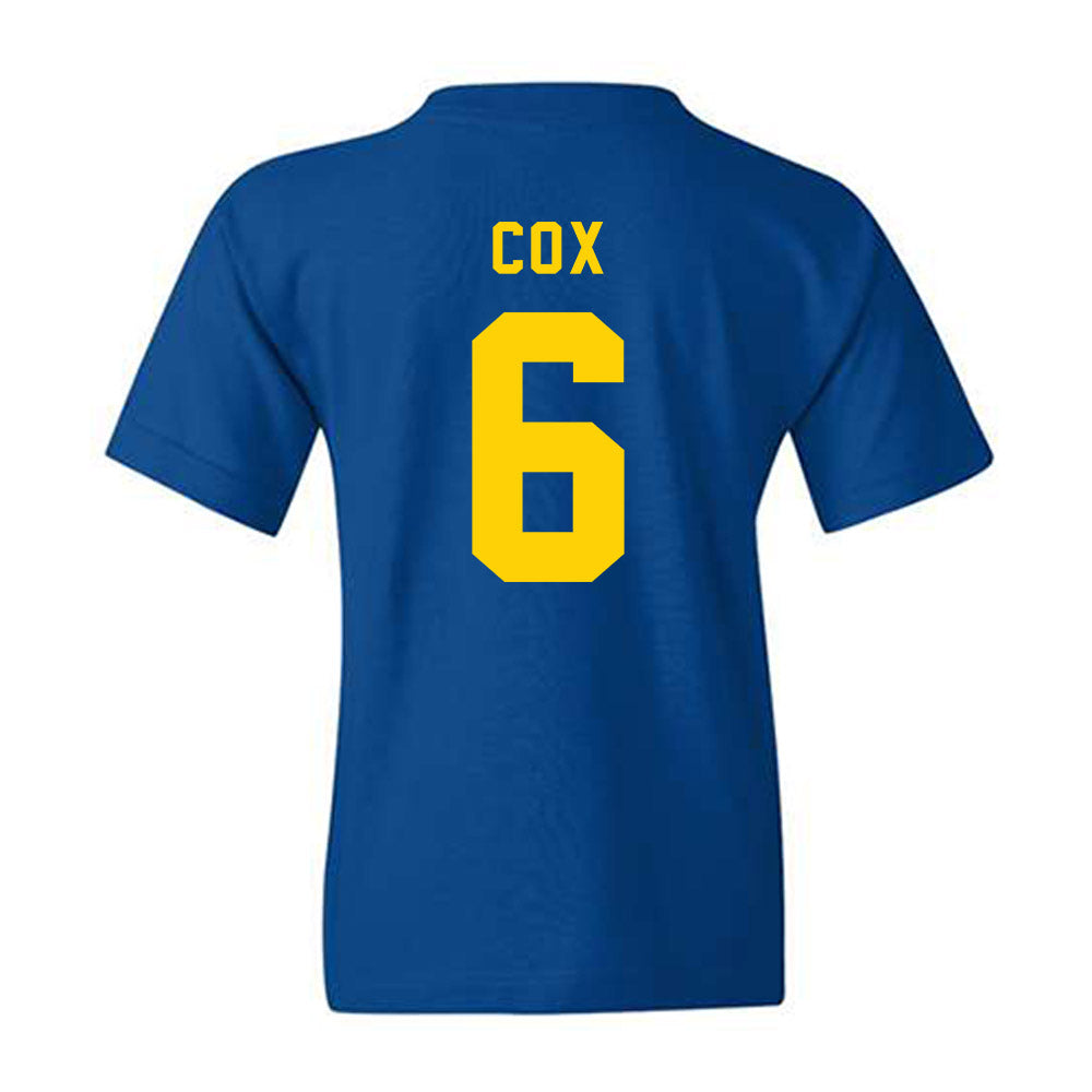 Delaware - NCAA Football : Kshawn Cox - Bowl Bound Sports Shersey Youth T-Shirt-1