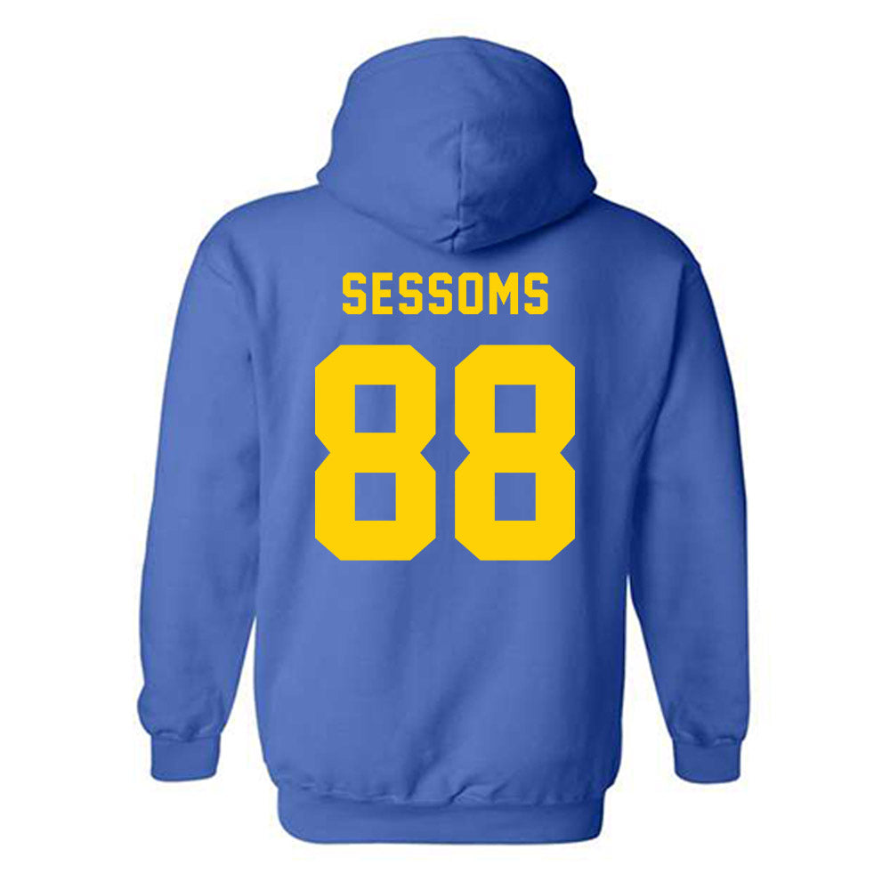 Delaware - NCAA Football : Elijah Sessoms - Bowl Bound Sports Shersey Hooded Sweatshirt-1