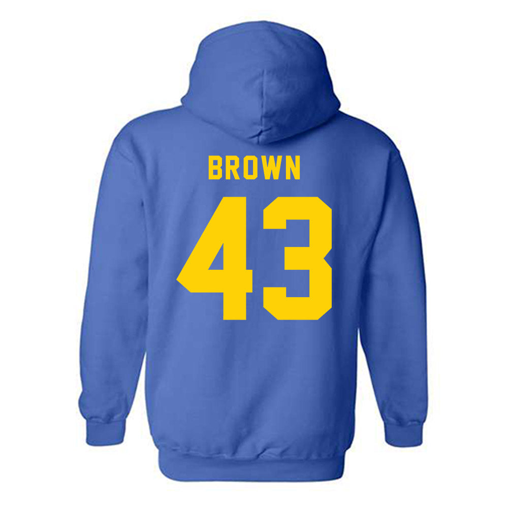 Delaware - NCAA Football : Luke Brown - Bowl Bound Sports Shersey Hooded Sweatshirt-1