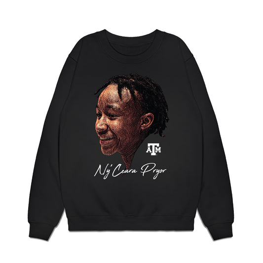 Texas A&M - NCAA Women's Basketball : Ny'Ceara Pryor - Game Face Premium Crewneck Sweatshirt-0