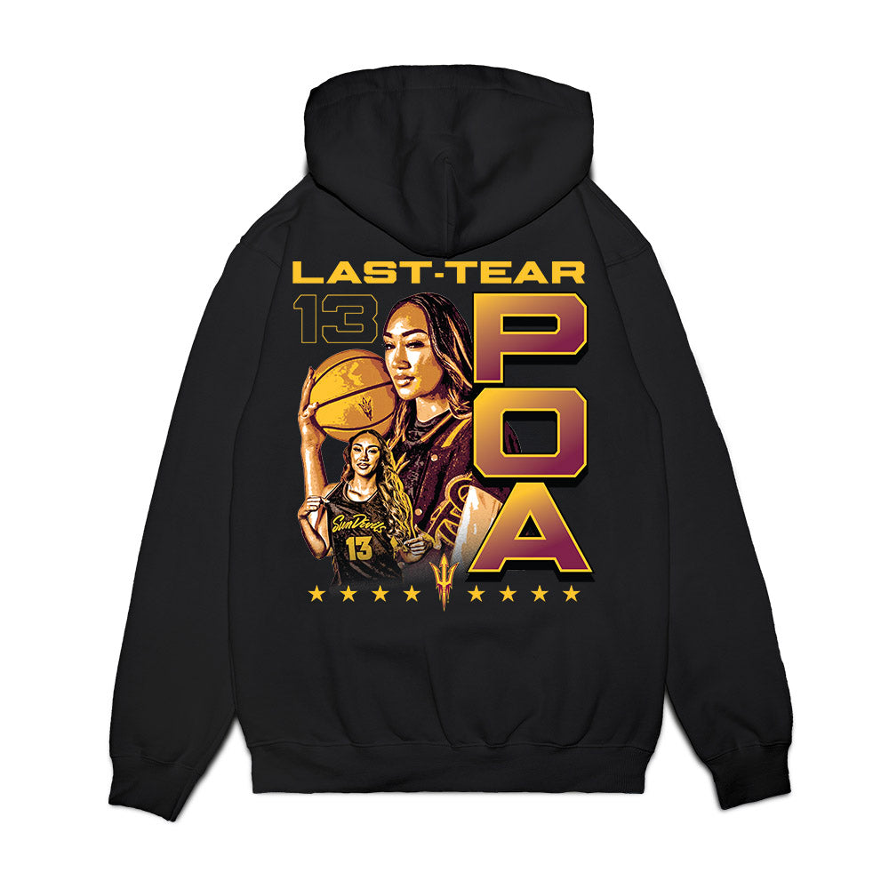 Arizona State - NCAA Women's Basketball : Last-Tear Poa - Collage Premium Hooded Sweatshirt-1