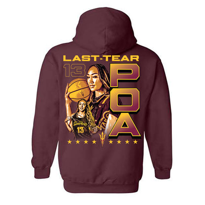 Arizona State - NCAA Women's Basketball : Last-Tear Poa - Collage Hooded Sweatshirt-1