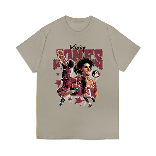FSU - NCAA Men's Basketball : Lajae Jones - Graphic Comfort Colors T-Shirt-0