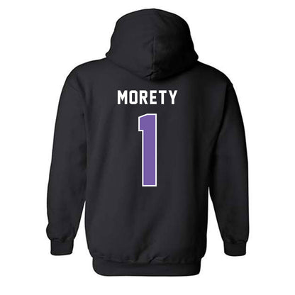 CCNY - NCAA Men's Basketball : Justin Morety - Classic Shersey Hooded Sweatshirt-1