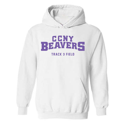 CCNY - NCAA Men's Track & Field : Justice Omoruyi - Classic Shersey Hooded Sweatshirt-0