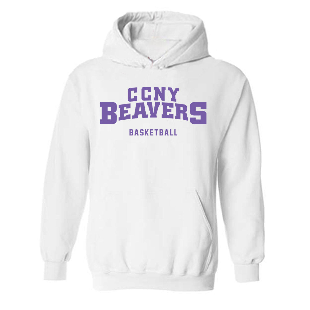 CCNY - NCAA Men's Basketball : Justin Morety - Classic Shersey Hooded Sweatshirt-0
