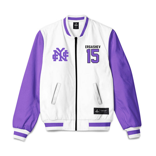 CCNY - NCAA Men's Basketball : Komron Ergashev - Bomber Jacket-0