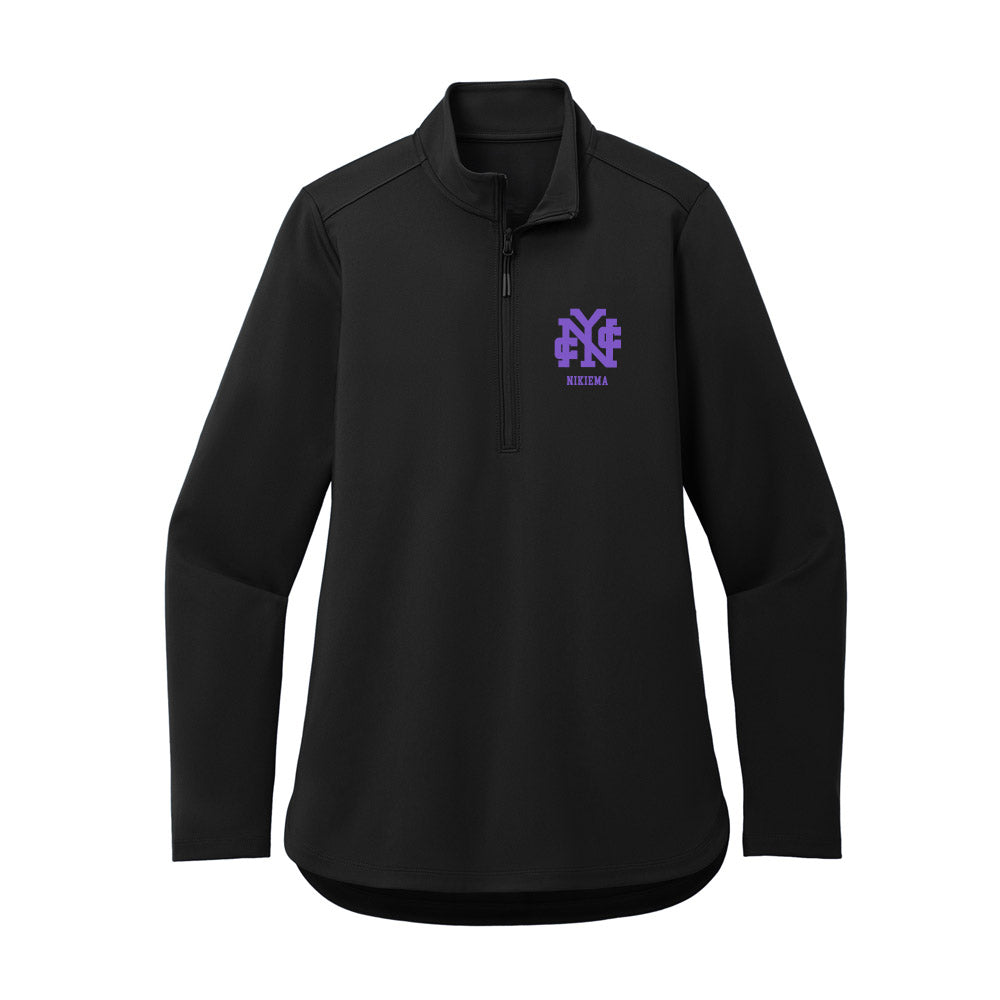 CCNY - NCAA Men's Basketball : Yassin Nikiema - Women's Premium Quarter Zip Jacket-0