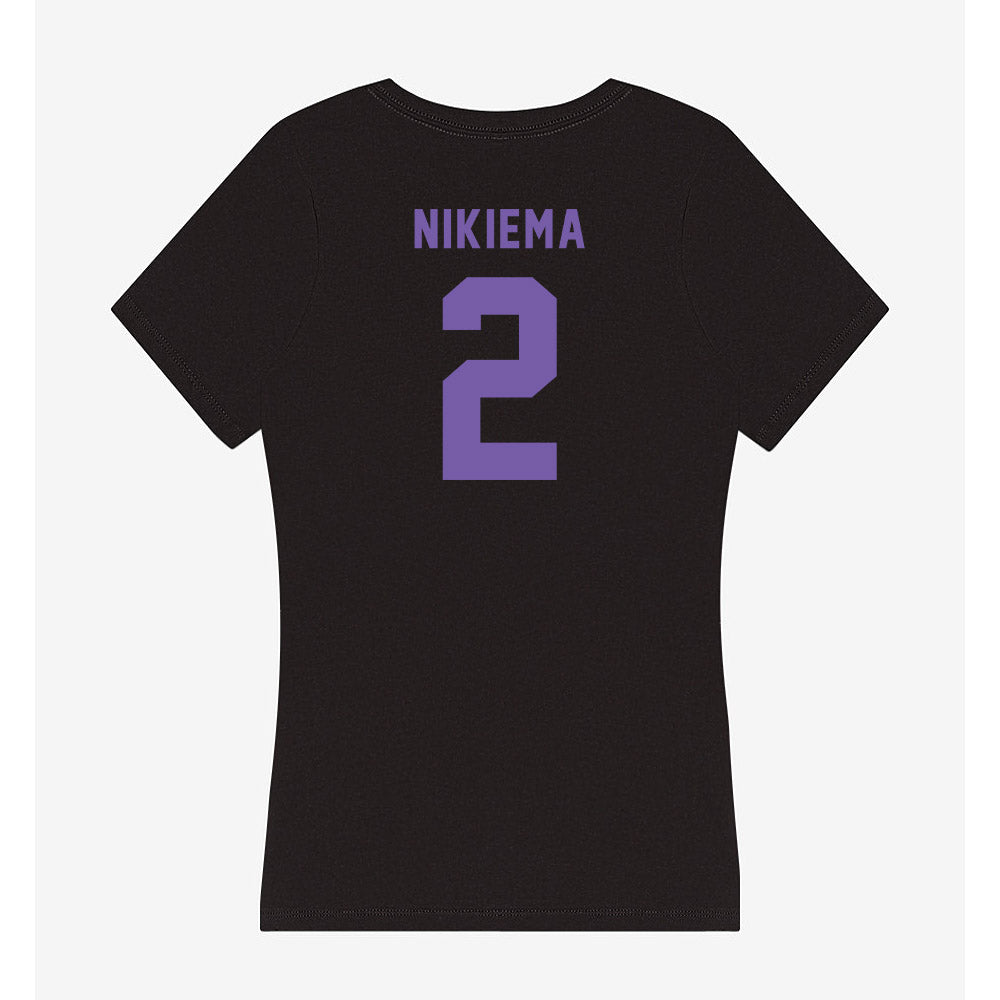CCNY - NCAA Men's Basketball : Yassin Nikiema - Women's V-Neck T-Shirt-1