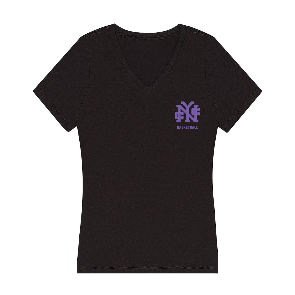 CCNY - NCAA Men's Basketball : Yassin Nikiema - Women's V-Neck T-Shirt-0