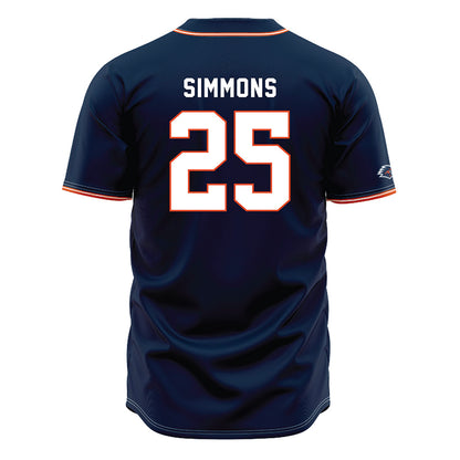 UTSA - NCAA Baseball : Sam Simmons - Navy Jersey-1