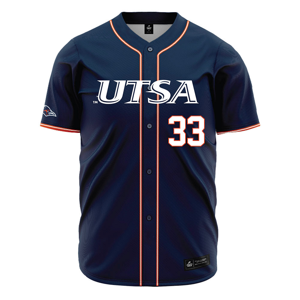 UTSA - NCAA Baseball : James Taussig - Navy Jersey-0