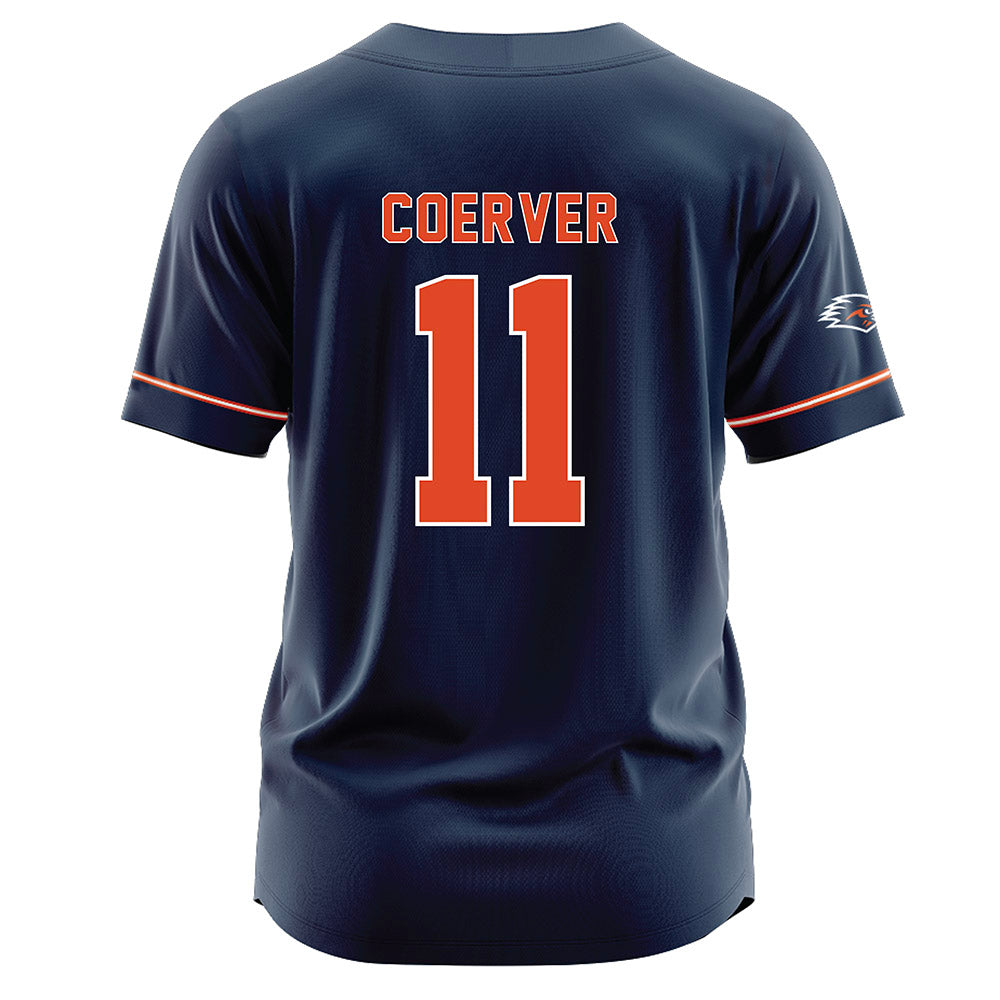 UTSA - NCAA Softball : Lauren Coerver - Navy Jersey-1
