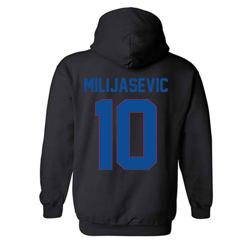 DePaul - NCAA Men's Basketball : Ilija Milijasevic - Vintage Shersey Hooded Sweatshirt-1