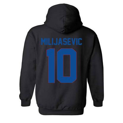 DePaul - NCAA Men's Basketball : Ilija Milijasevic - Vintage Shersey Hooded Sweatshirt-1
