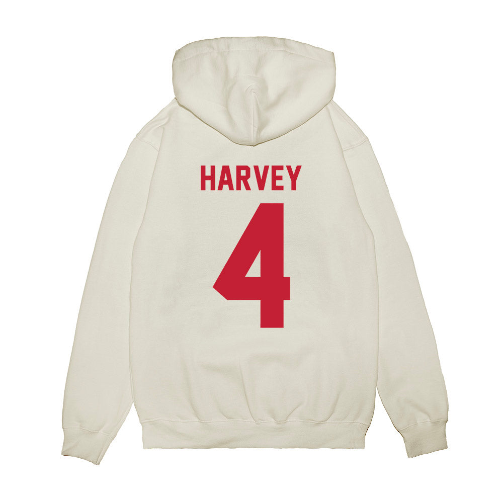 Wisconsin - NCAA Women's Ice Hockey : Caroline Harvey - Classic Shersey KK4 Premium Hooded Sweatshirt-1