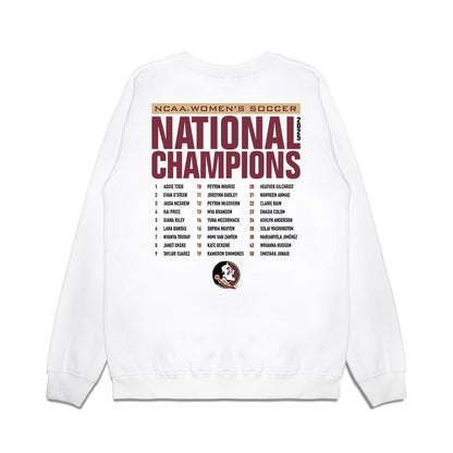 FSU - NCAA Women's Soccer : NCAA® 2025 National Champions Roster Premium Crewneck Sweatshirt-1