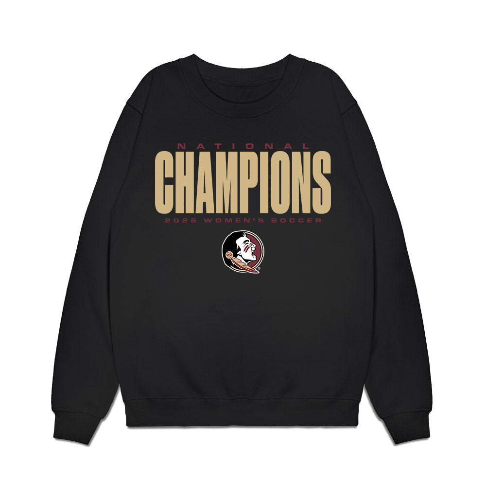FSU - NCAA Women's Soccer : Mya Brandon - NCAA® 2025 National Champions Premium Crewneck Sweatshirt-0