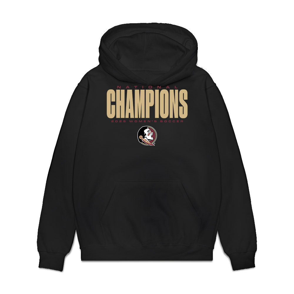 FSU - NCAA Women's Soccer : Wrianna Hudson - NCAA® 2025 National Champions Premium Hooded Sweatshirt-0