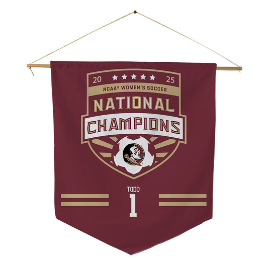 FSU - NCAA Women's Soccer : Adelyn Todd - NCAA® 2025 National Champions Pennant - 18" x 21"-0