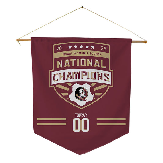 FSU - NCAA Women's Soccer : Nyanya Touray - NCAA® 2025 National Champions Pennant - 18" x 21"-0