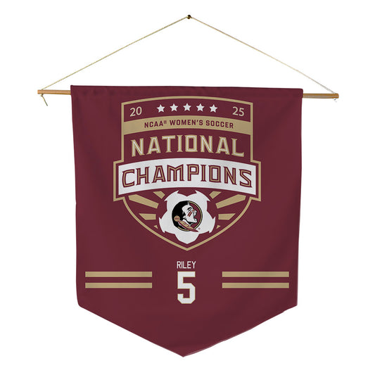 FSU - NCAA Women's Soccer : Giana Riley - NCAA® 2025 National Champions Pennant - 18" x 21"-0
