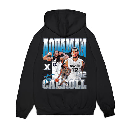Xavier - NCAA Men's Basketball : Tre Carroll - Collage Premium Hooded Sweatshirt-1