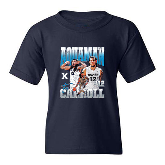 Xavier - NCAA Men's Basketball : Tre Carroll - Collage Youth T-Shirt-0