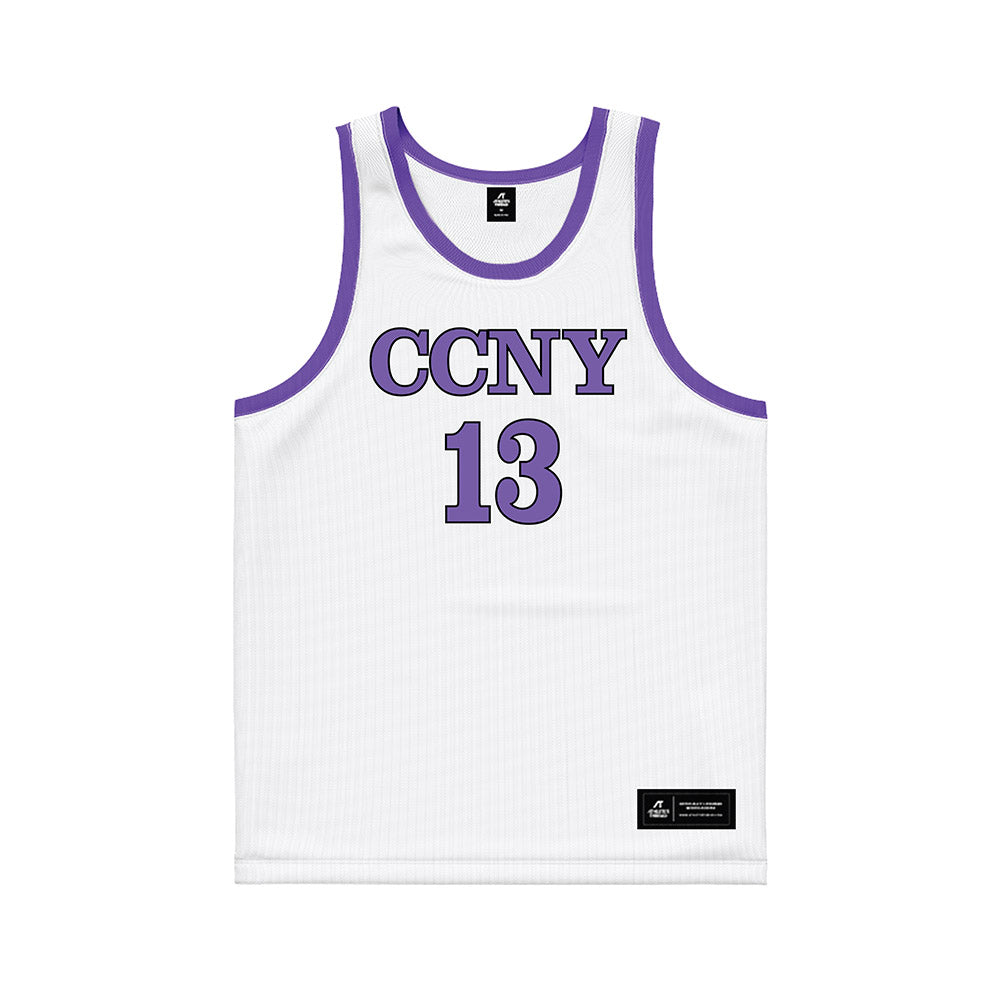 CCNY - NCAA Women's Basketball : Joscelyn Ramos - White Basketball Jersey-0