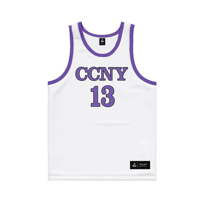 CCNY - NCAA Women's Basketball : Joscelyn Ramos - White Basketball Jersey-0