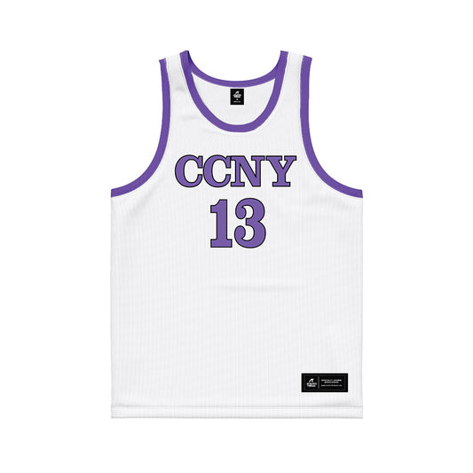 CCNY - NCAA Women's Basketball : Joscelyn Ramos - White Basketball Jersey-0