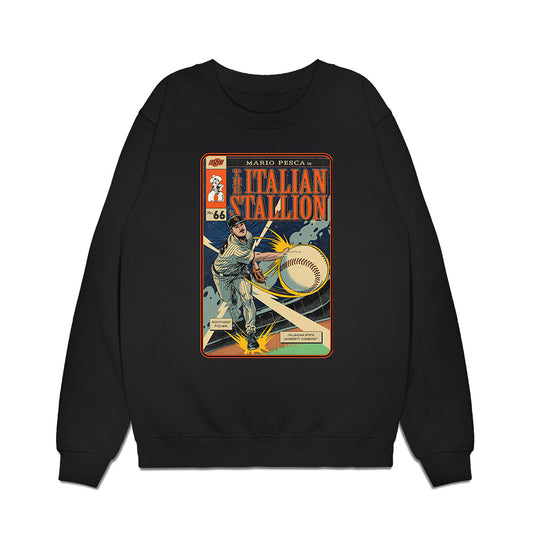 Oklahoma State - NCAA Baseball : Mario Pesca - The Italian Stallion Premium Crewneck Sweatshirt-0