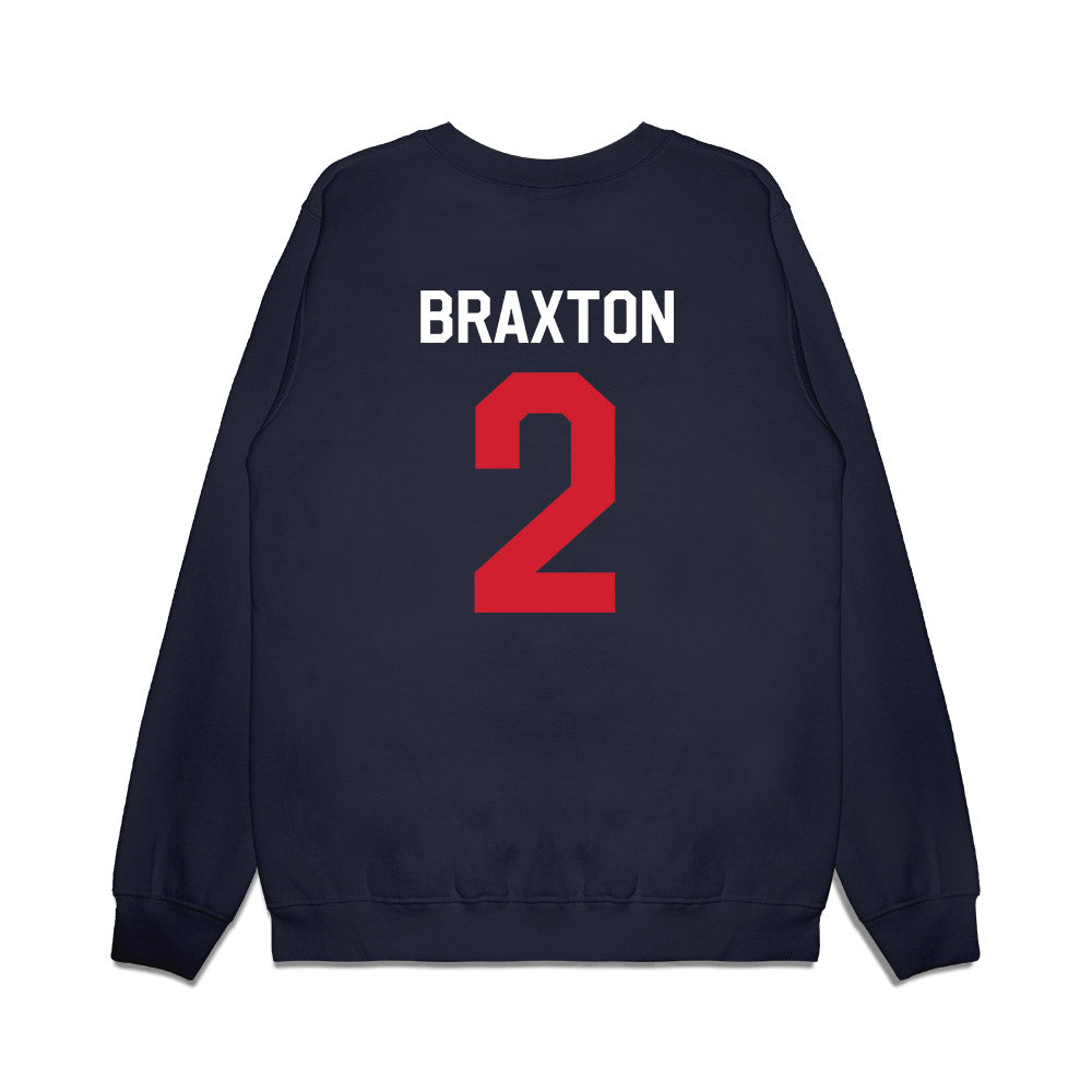 Ole Miss - NCAA Football : Jaylon Braxton - We're In Premium Crewneck Sweatshirt-1
