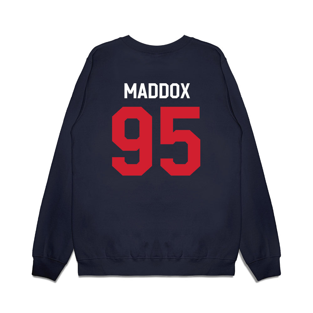Ole Miss - NCAA Football : Andrew Maddox - We're In Premium Crewneck Sweatshirt-1