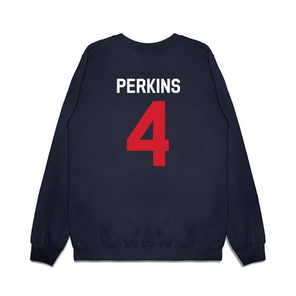 Ole Miss - NCAA Football : Suntarine Perkins - We're In Premium Crewneck Sweatshirt-1