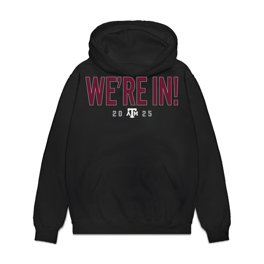 Texas A&M - NCAA Football : Micah Riley - We're In Premium Hooded Sweatshirt-0