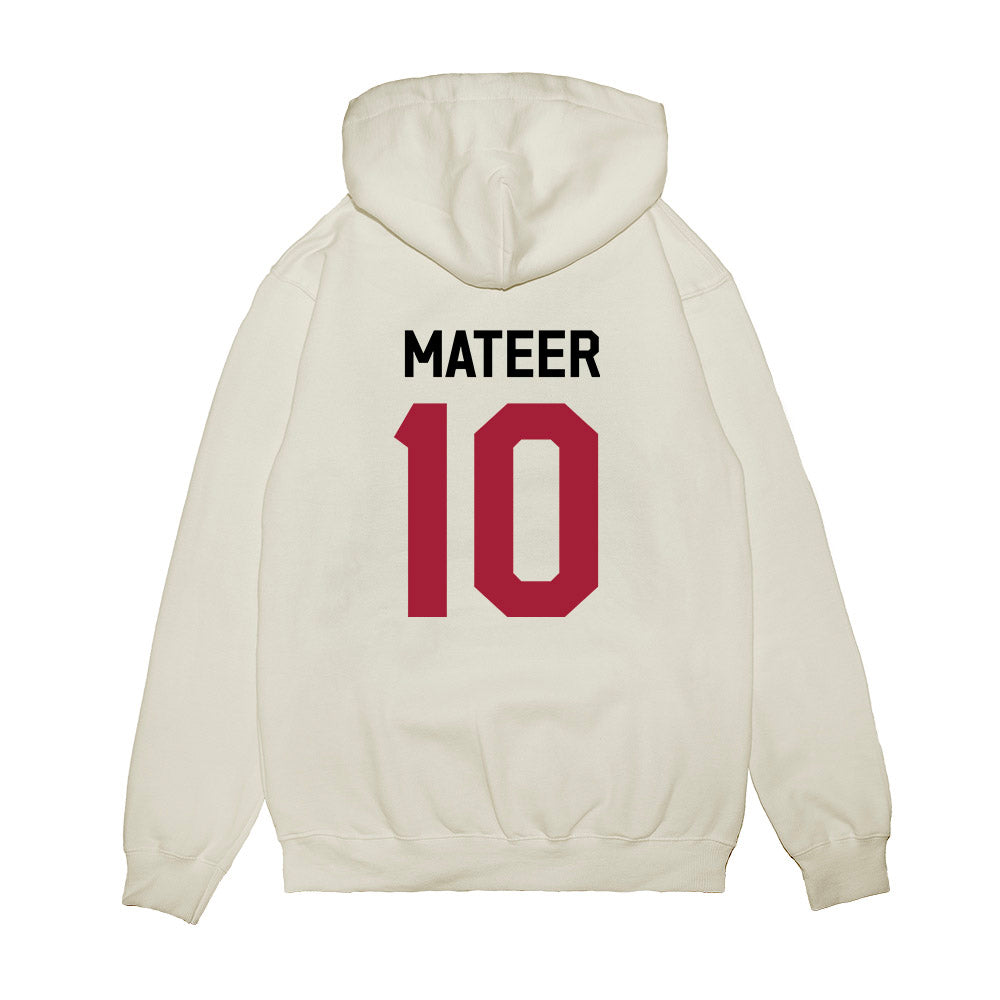 Oklahoma - NCAA Football : John Mateer - We're In Premium Hooded Sweatshirt-1