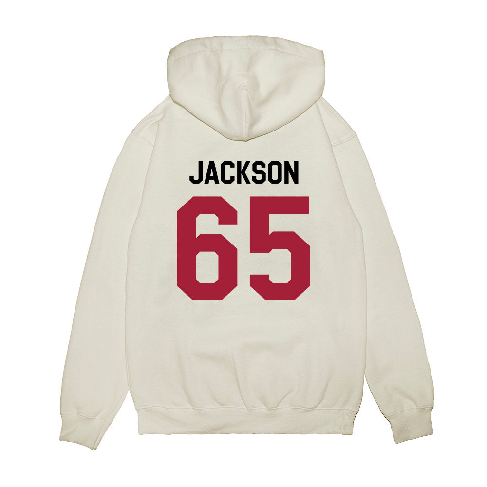 Oklahoma - NCAA Football : Jayden Jackson - We're In Premium Hooded Sweatshirt-1