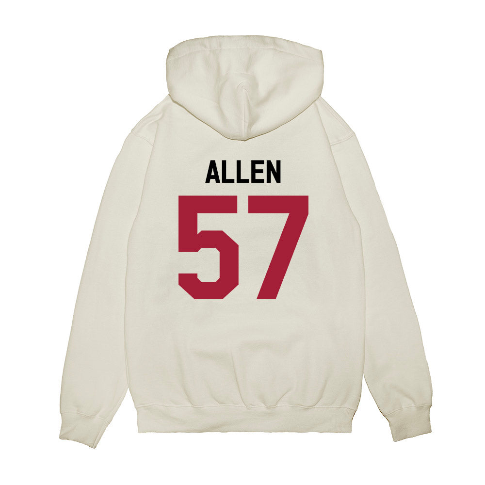 Oklahoma - NCAA Football : Gunnar Allen - We're In Premium Hooded Sweatshirt-1