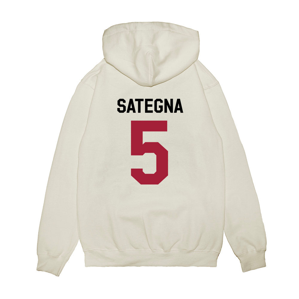 Oklahoma - NCAA Football : Isaiah Sategna - We're In Premium Hooded Sweatshirt-1