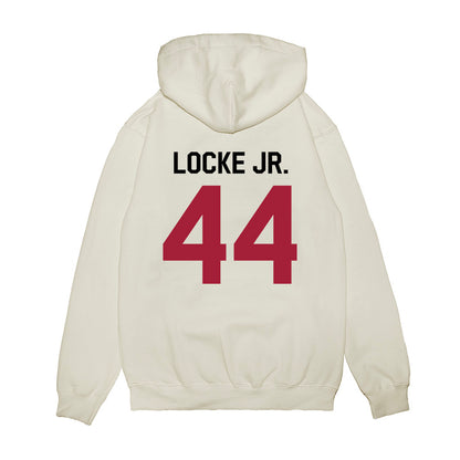 Oklahoma - NCAA Football : John Locke Jr. - We're In Premium Hooded Sweatshirt-1