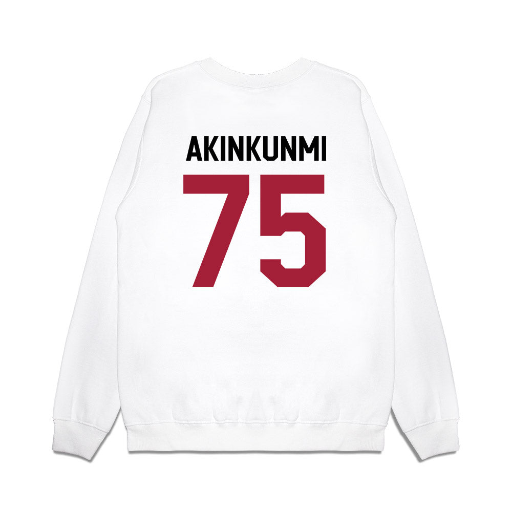 Oklahoma - NCAA Football : Daniel Akinkunmi - We're In Premium Crewneck Sweatshirt-1