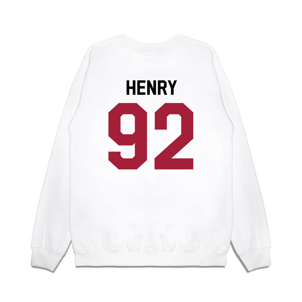 Oklahoma - NCAA Football : Jacob Henry - We're In Premium Crewneck Sweatshirt-1