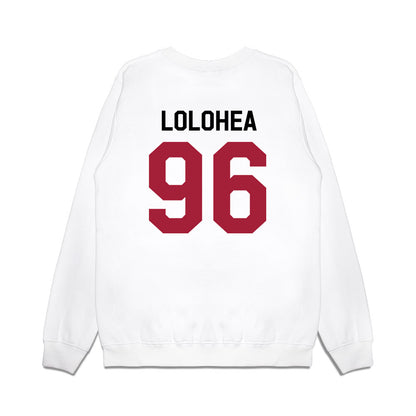 Oklahoma - NCAA Football : Siolaa Lolohea - We're In Premium Crewneck Sweatshirt-1