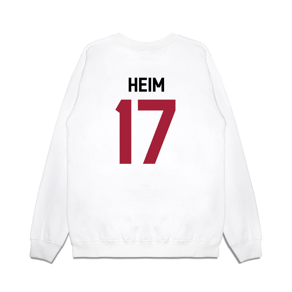 Oklahoma - NCAA Football : Taylor Heim - We're In Premium Crewneck Sweatshirt-1